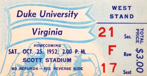 1952 Duke vs. Virginia